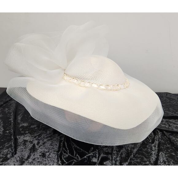 White/Cream Womens Couture Hat main image 6